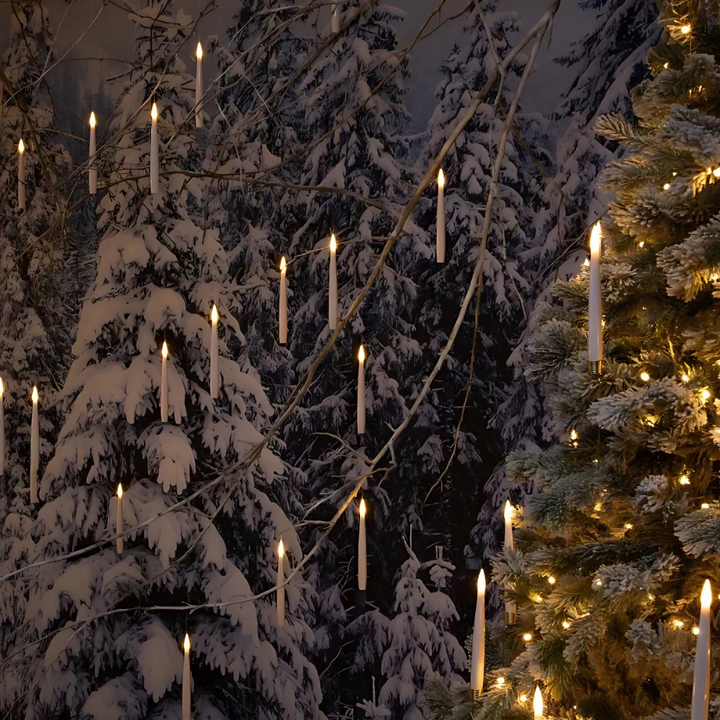 MagicGlow™ Leijuva LED-kynttiläsetti | 12 kpl kaukosäätimellä | Liekkivapaa koriste &amp; näkymätön ripustus