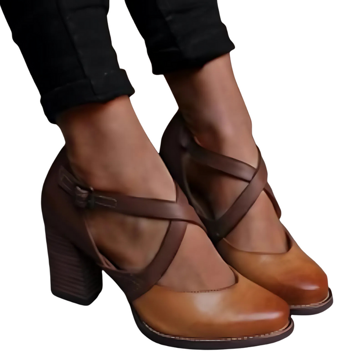 Elegante Damen Pumps mit hohem Absatz | Geschlossene High Heels aus Kunstleder | Klassische Schuhe für Business &amp; Anlass