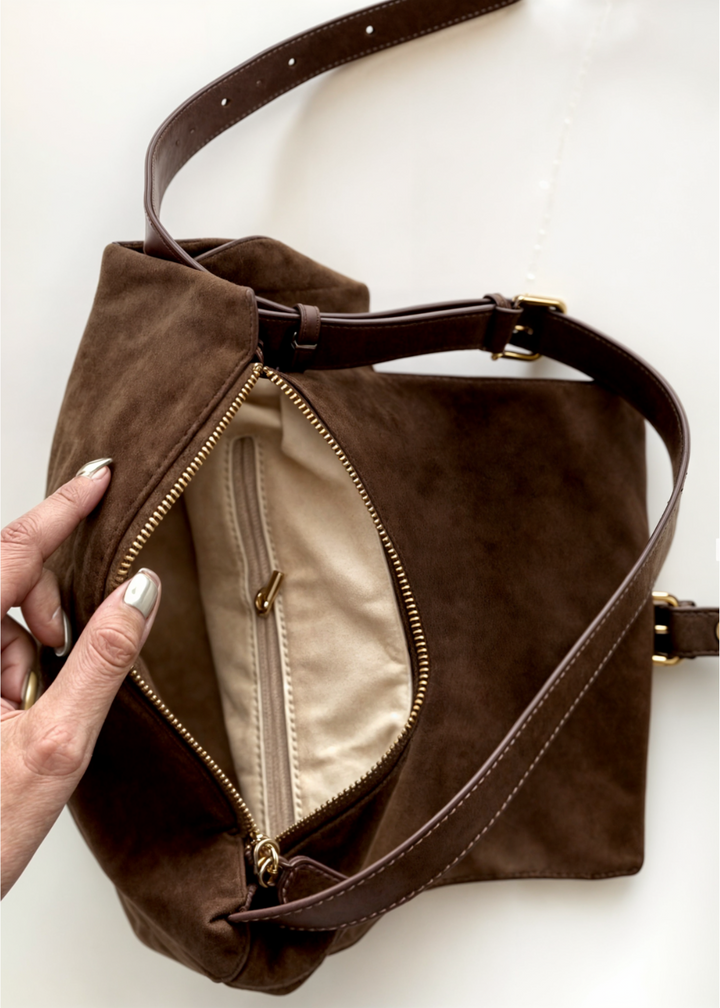 Damen Umhängetasche | Kompakte Crossbody-Tasche mit Reißverschluss, verstellbarem Schulterriemen und Platz für Alltagsutensilien