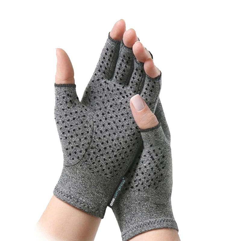 Guanti compressivi in fibra di bambù | Punta dita aperte per uso quotidiano e lavoro | Supporto per mani rigide e affaticate