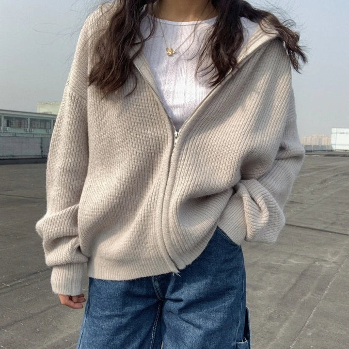 Damen Strickpullover aus weichem Strick | Kuscheliger Winterpullover mit zeitlosem Design für Büro, Alltag und Freizeit