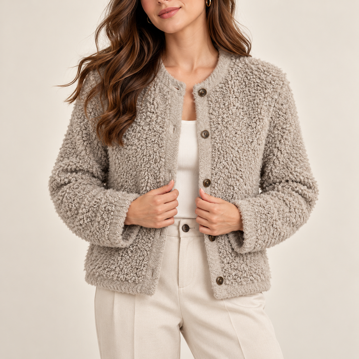 Damen Strickjacke aus weichem Kuschelstrick | Wandelbarer Cardigan zum offenen oder geschlossenen Tragen für Herbst und Alltag