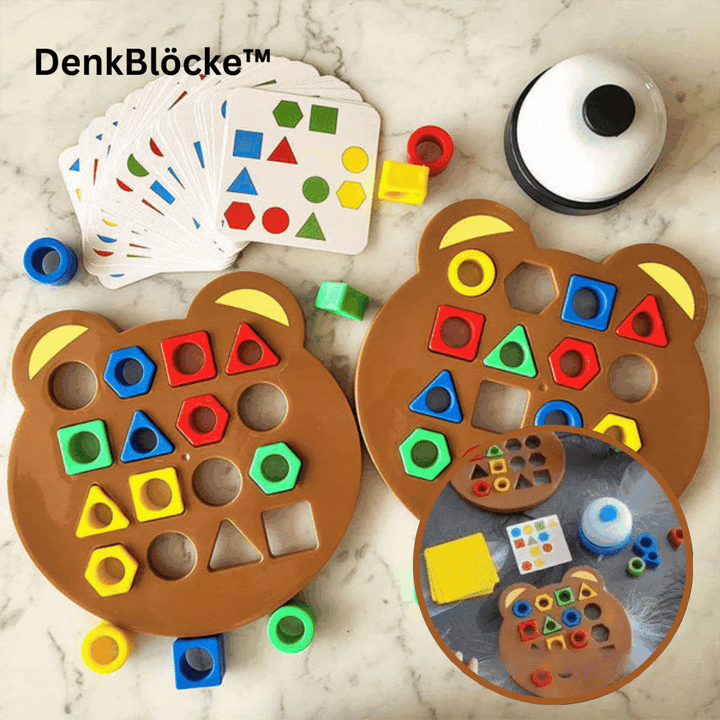 Learning Puzzle Blocks for Children from 3 Years | Color &amp; Shape Sorting | Promotes Creativity, Logic &amp; Teamwork | 25×20 cm