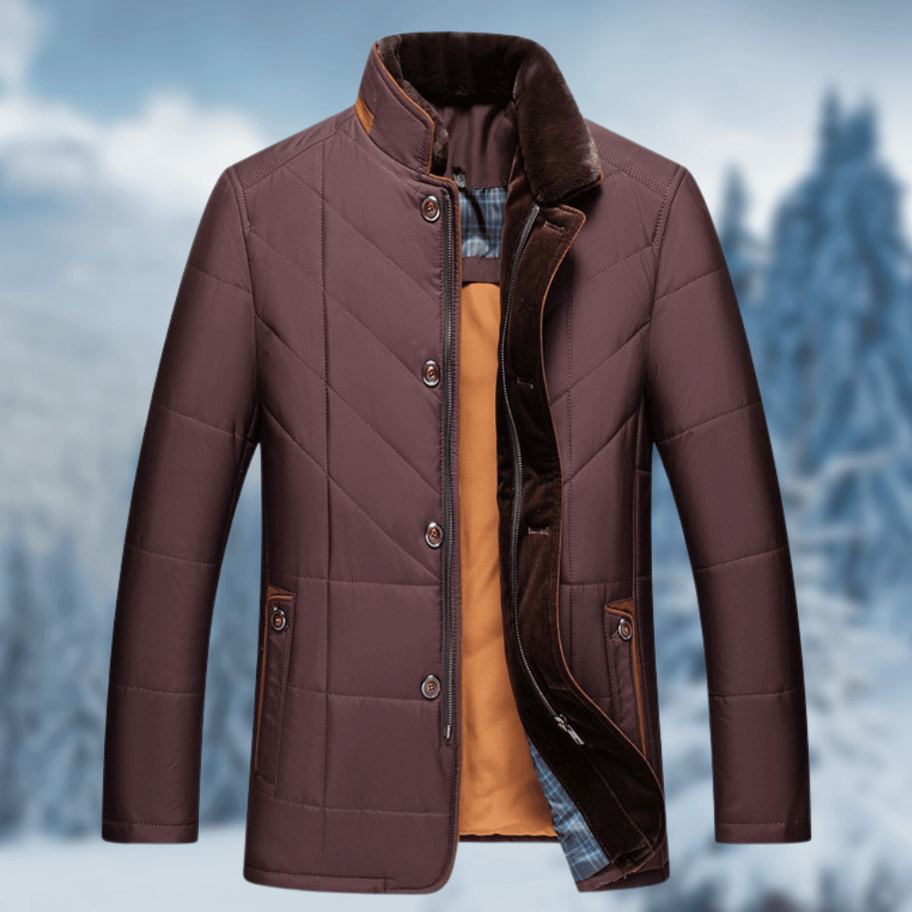 Herren Wintermantel warm und klassisch | Stilvoller Mantel mit bequemem Schnitt für Alltag, Freizeit und kalte Wintertage