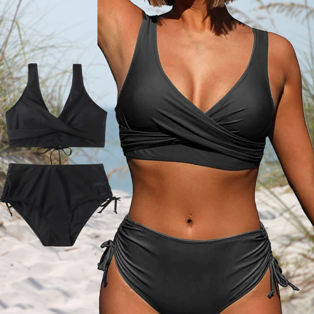 Naisten kaksiosainen bikini | Trendikäs design &amp; mukava istuvuus | Kestävä rannalle &amp; uima-altaalle | Kesään &amp; lomalle