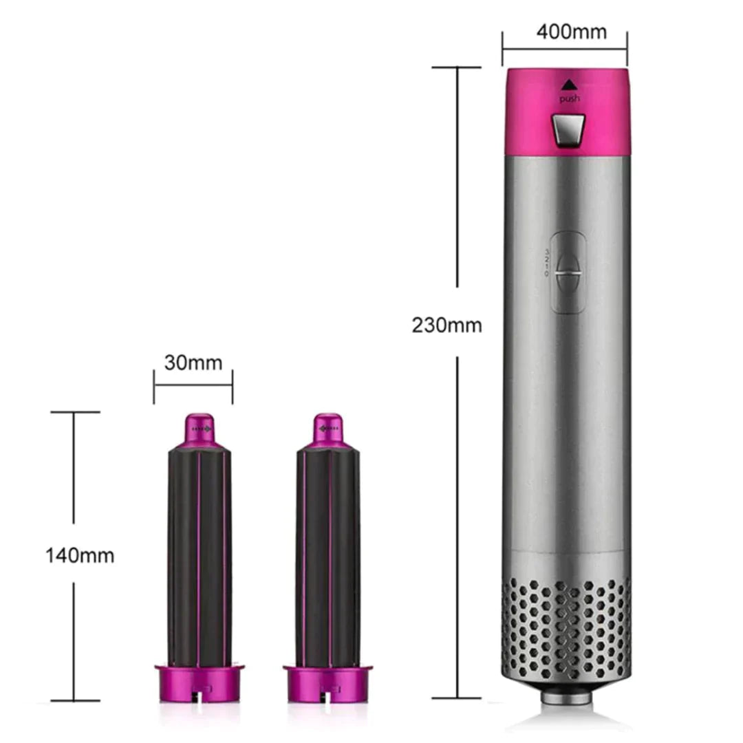 5-in-1 hot air styler | Fast heating technology | Ceramic coating | Attachments for drying, straightening &amp; curling