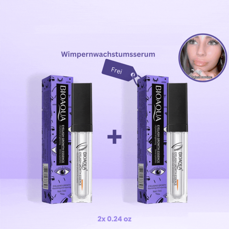 Sérum de croissance des cils avec applicateur fin | Nourrit &amp; renforce les cils | Pour plus de volume &amp; éclat soigné | Doux pour la ligne des paupières