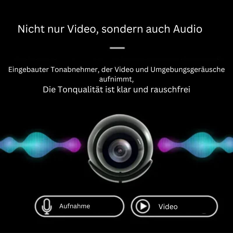 Mini WiFi megfigyelő kamera 1080p HD | Éjjellátó és mozgásérzékelő appos élőképpel | Körbeforgó felvétel, MicroSD max. 128 GB-ig