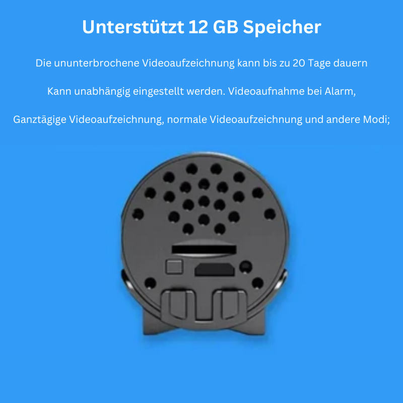 Mini WiFi megfigyelő kamera 1080p HD | Éjjellátó és mozgásérzékelő appos élőképpel | Körbeforgó felvétel, MicroSD max. 128 GB-ig