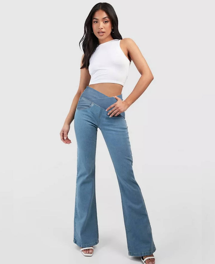 Women’s high-waist stretch jeans | shaping, adjustable waistband | comfortable fit for everyday | versatile with sneakers &amp; heels
