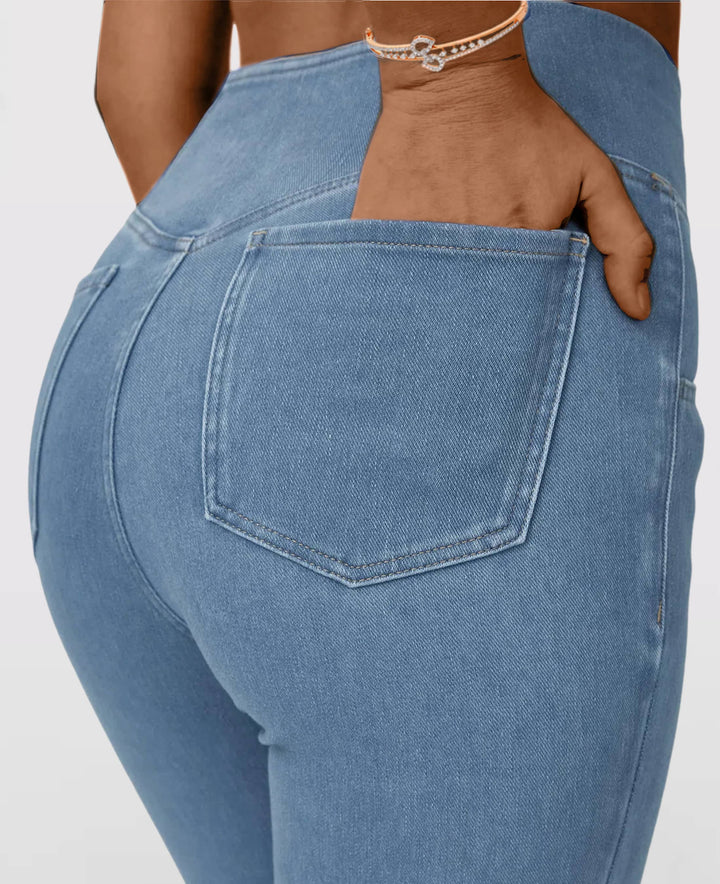 Women’s high-waist stretch jeans | shaping, adjustable waistband | comfortable fit for everyday | versatile with sneakers &amp; heels