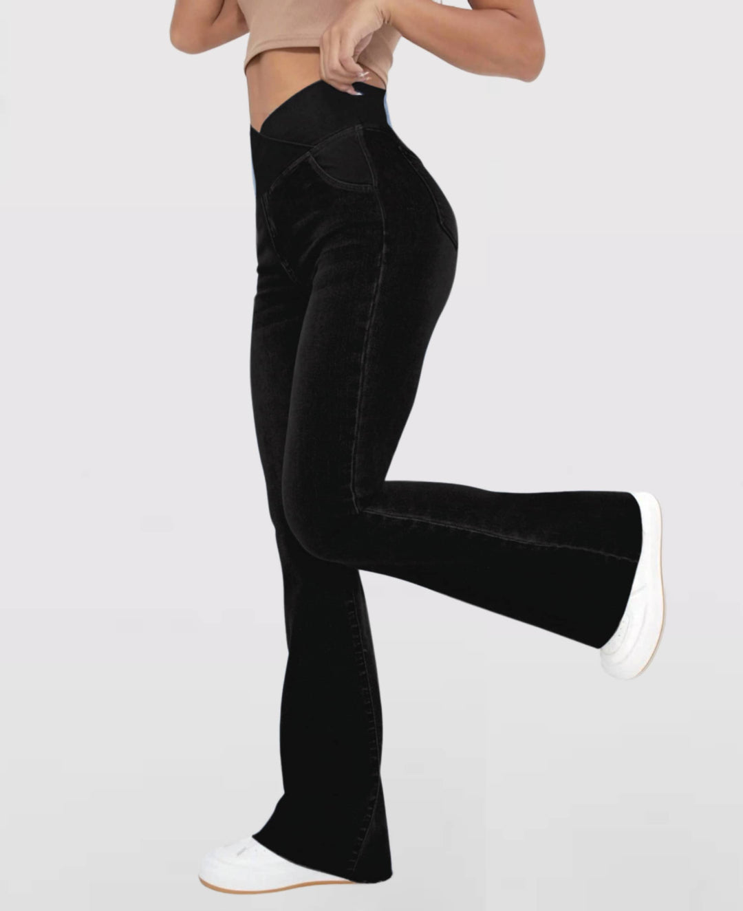 Women’s high-waist stretch jeans | shaping, adjustable waistband | comfortable fit for everyday | versatile with sneakers &amp; heels