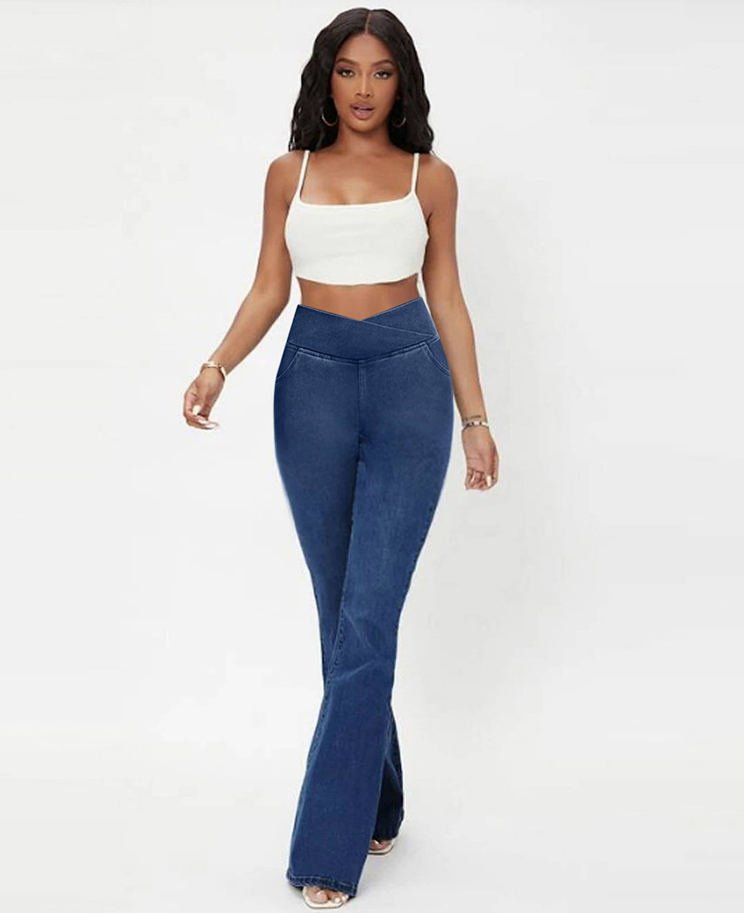 Women’s high-waist stretch jeans | shaping, adjustable waistband | comfortable fit for everyday | versatile with sneakers &amp; heels