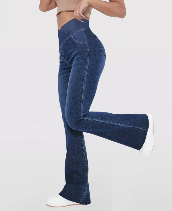 Women’s high-waist stretch jeans | shaping, adjustable waistband | comfortable fit for everyday | versatile with sneakers &amp; heels