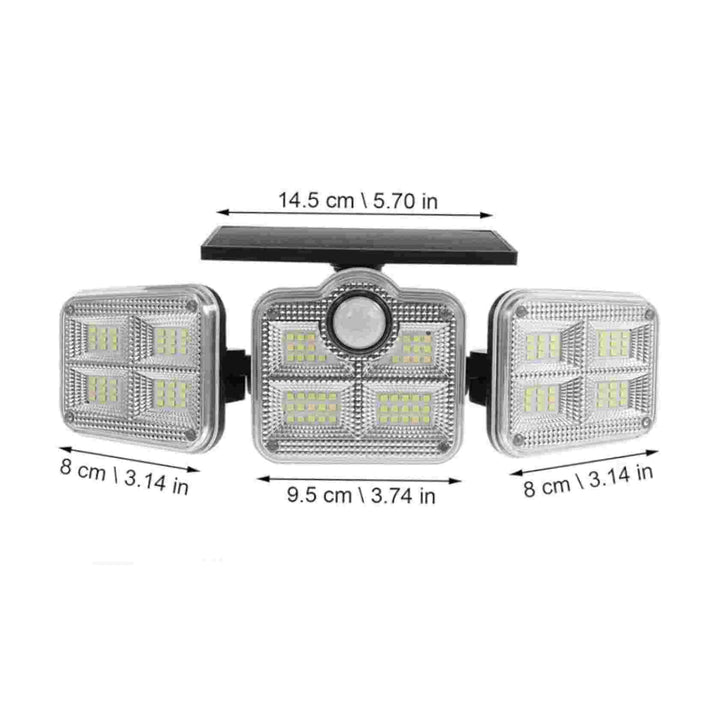 Solárny LED reflektor s pohybovým senzorom | Výkon 200W | Odolný voči poveternostným vplyvom