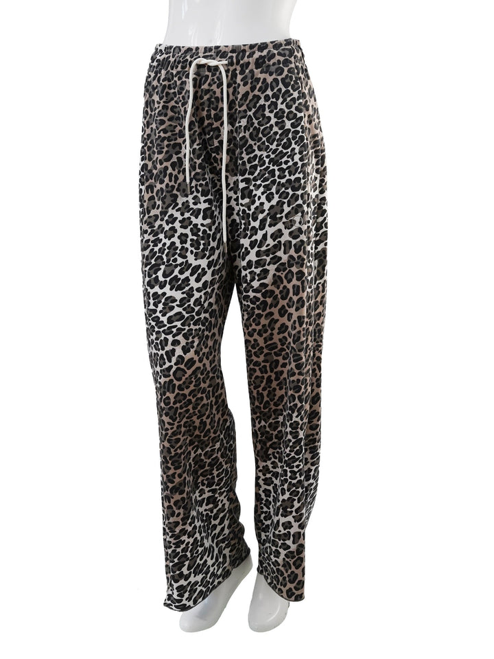 Damen Jogginghose | Leo-Print Joggpant mit weichem Stretch-Material und lockerem Schnitt