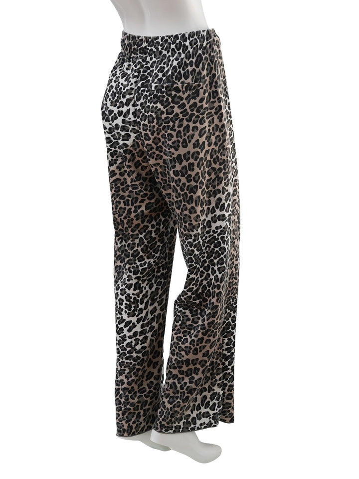 Damen Jogginghose | Leo-Print Joggpant mit weichem Stretch-Material und lockerem Schnitt