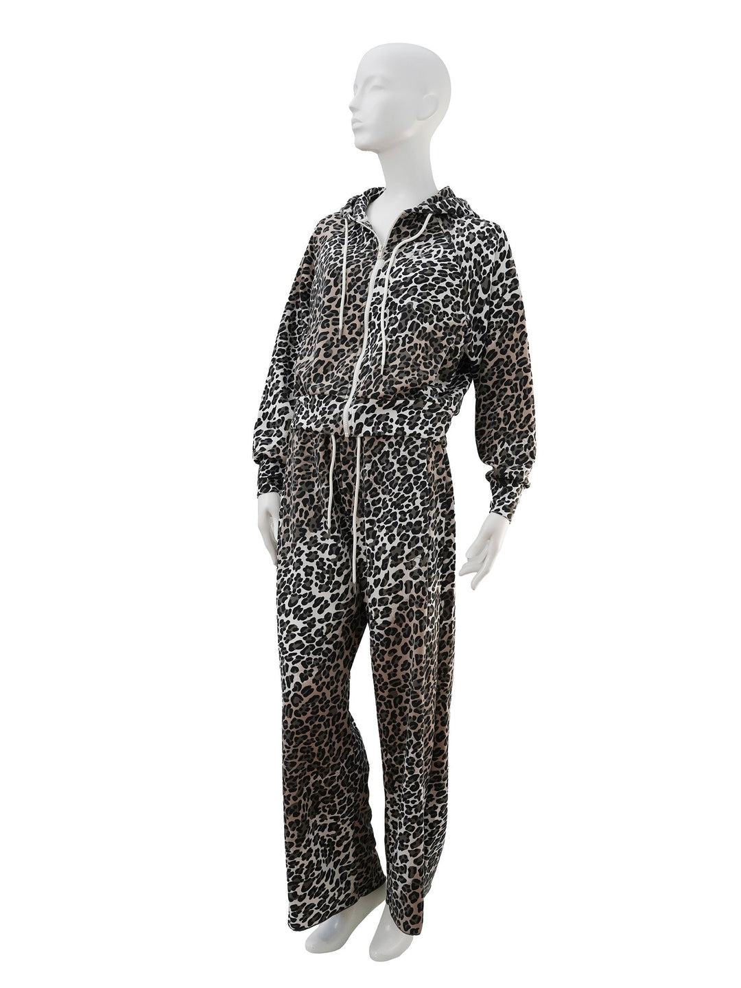 Damen Jogginghose | Leo-Print Joggpant mit weichem Stretch-Material und lockerem Schnitt