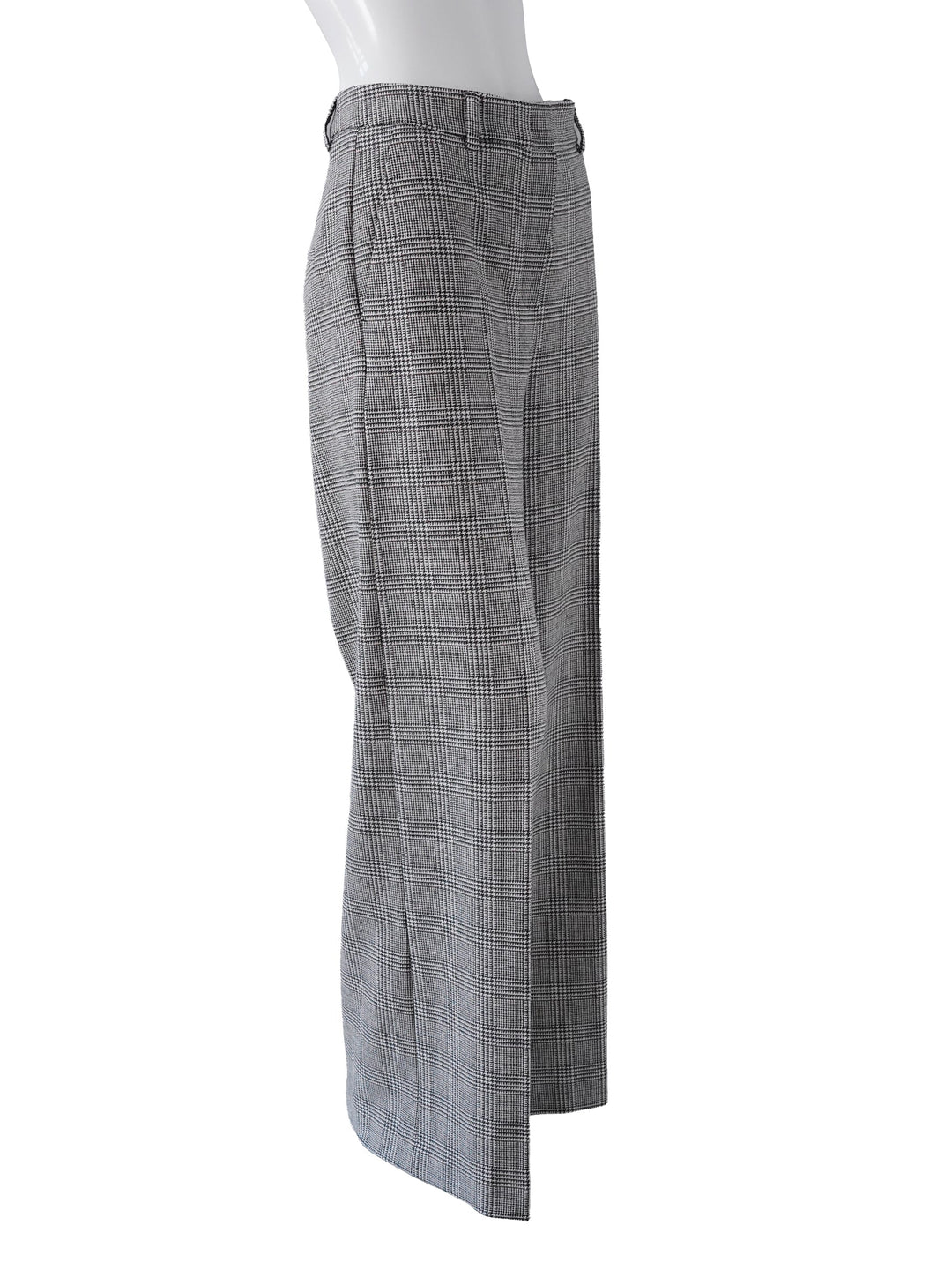 Damen Hose | Shiloh Prince-of-Wales-Karo mit hohem Bund und weitem geradem Bein