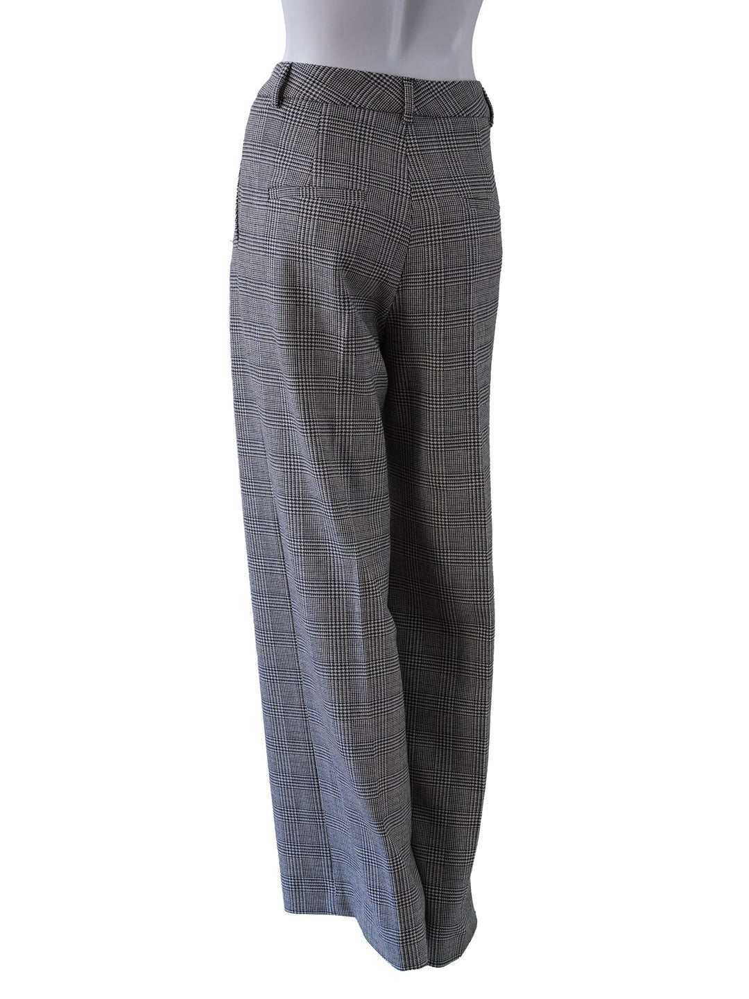 Damen Hose | Shiloh Prince-of-Wales-Karo mit hohem Bund und weitem geradem Bein