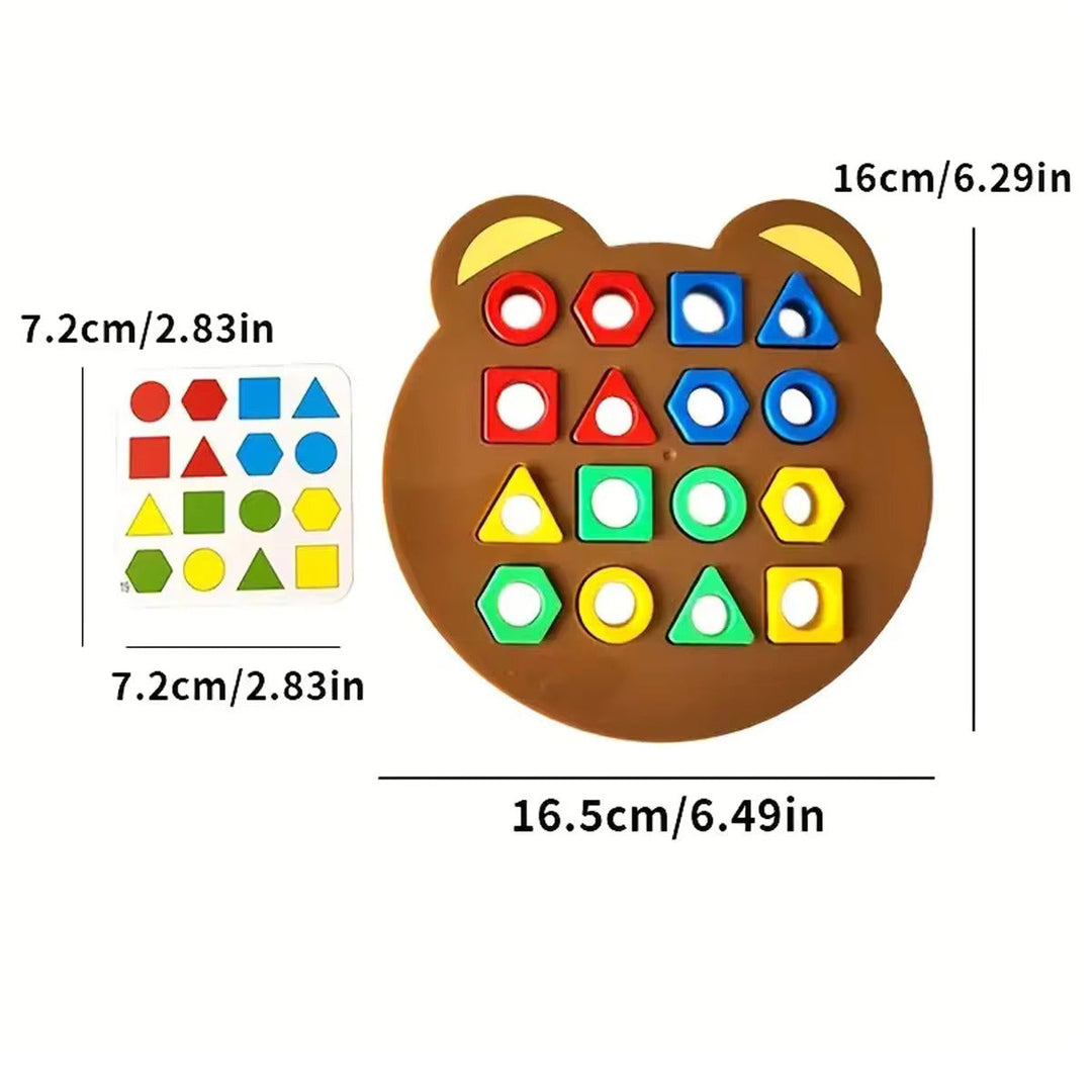 Learning Puzzle Blocks for Children from 3 Years | Color &amp; Shape Sorting | Promotes Creativity, Logic &amp; Teamwork | 25×20 cm