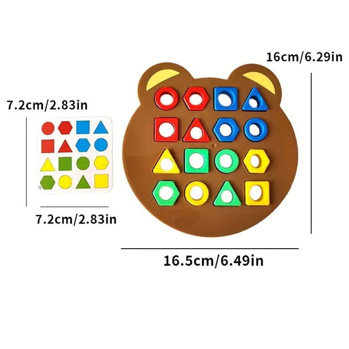 Learning Puzzle Blocks for Children from 3 Years | Color &amp; Shape Sorting | Promotes Creativity, Logic &amp; Teamwork | 25×20 cm