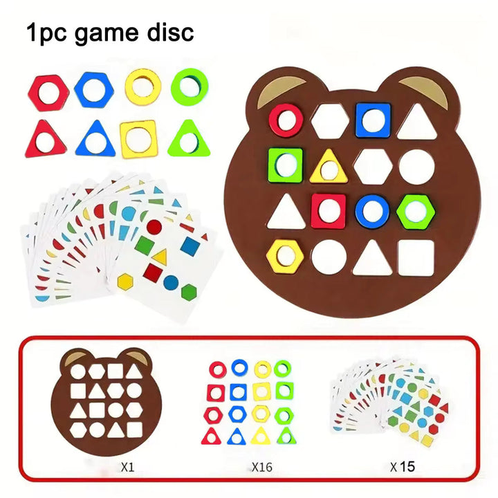 Learning Puzzle Blocks for Children from 3 Years | Color &amp; Shape Sorting | Promotes Creativity, Logic &amp; Teamwork | 25×20 cm