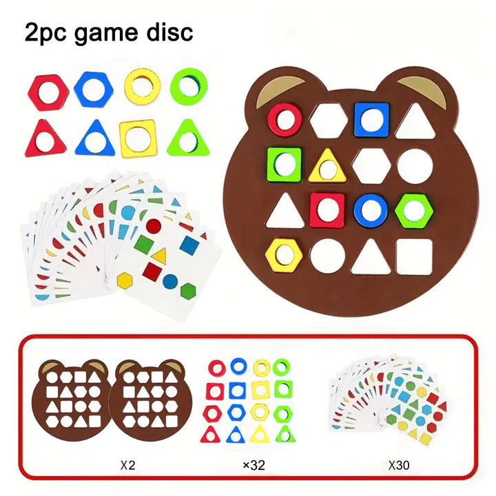 Learning Puzzle Blocks for Children from 3 Years | Color &amp; Shape Sorting | Promotes Creativity, Logic &amp; Teamwork | 25×20 cm
