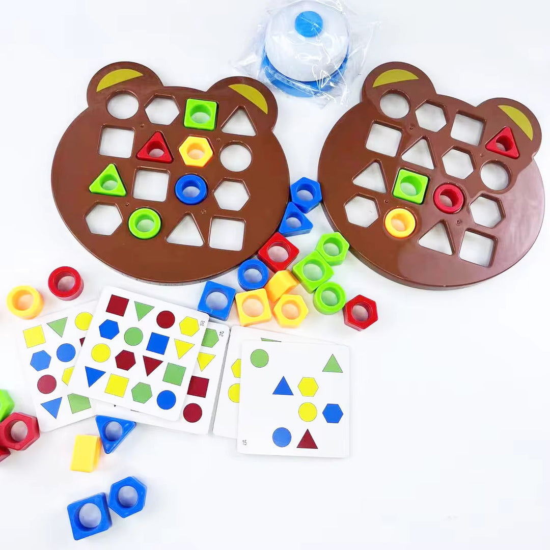 Learning Puzzle Blocks for Children from 3 Years | Color &amp; Shape Sorting | Promotes Creativity, Logic &amp; Teamwork | 25×20 cm