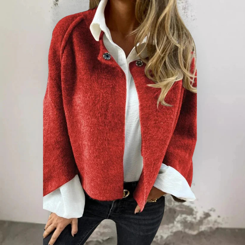Damen leichte Feinstrickjacke mit weichem Griff | Dünner Cardigan im schlichten Design für Frühling, Herbst und vielseitige Alltagslooks