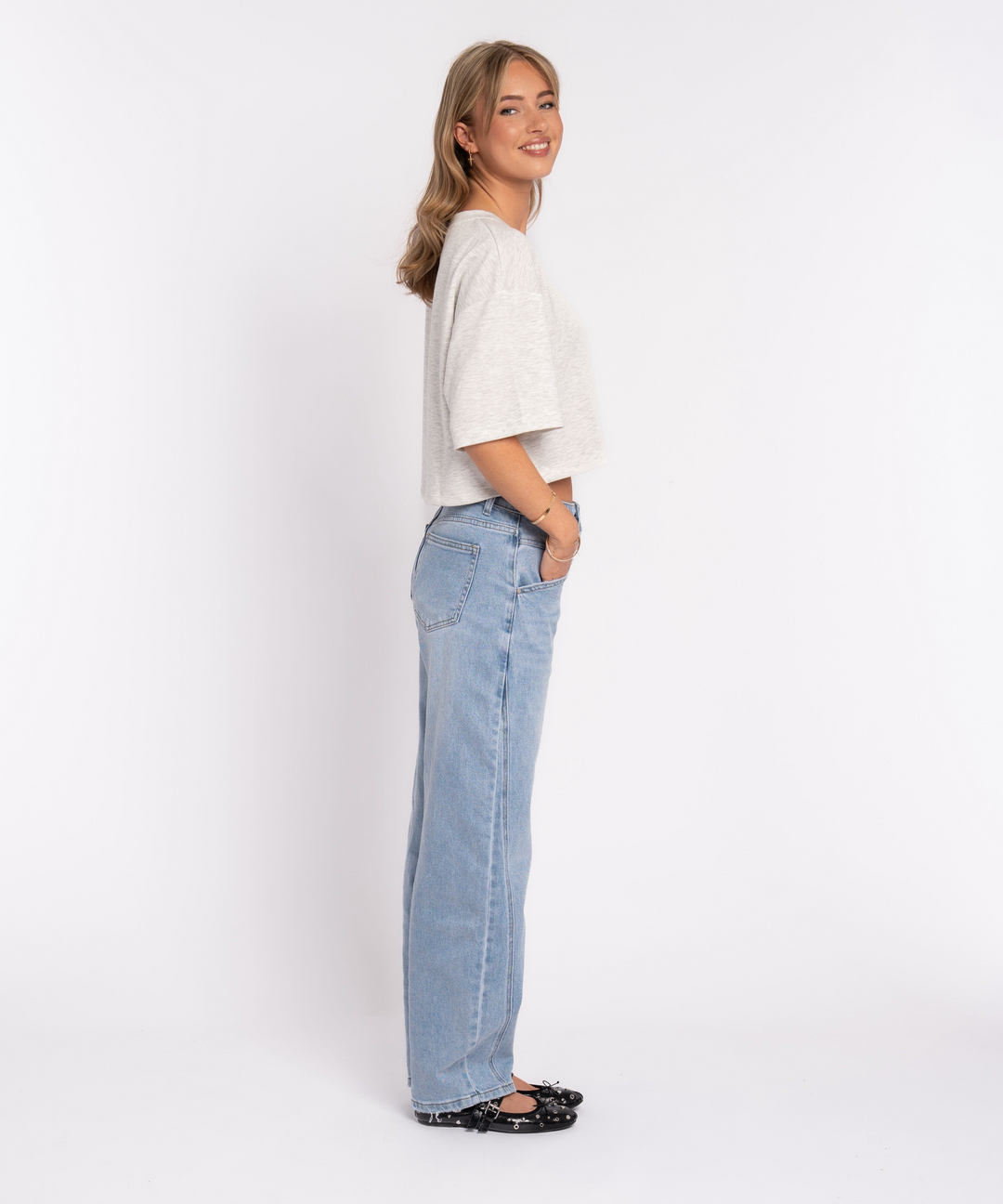 Barrel Jeans Damen | Stretch Jeans mit lockerer Passform