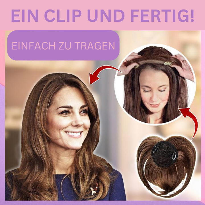 Clip-on Kurzhaar-Perücke zum Aufsetzen | Natürliches Finish, schnell gestylt | Bequem &amp; sicher, für alle Haartypen | 1+1 gratis