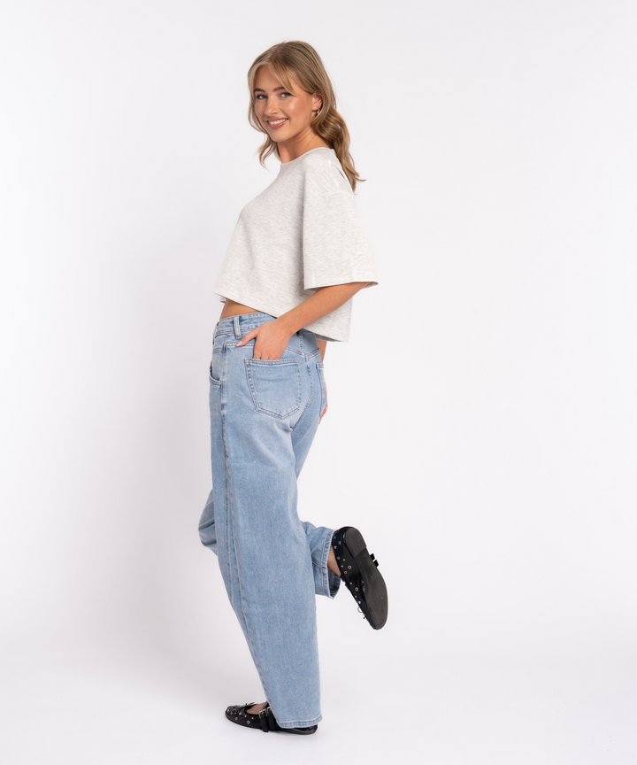 Barrel Jeans Damen | Stretch Jeans mit lockerer Passform