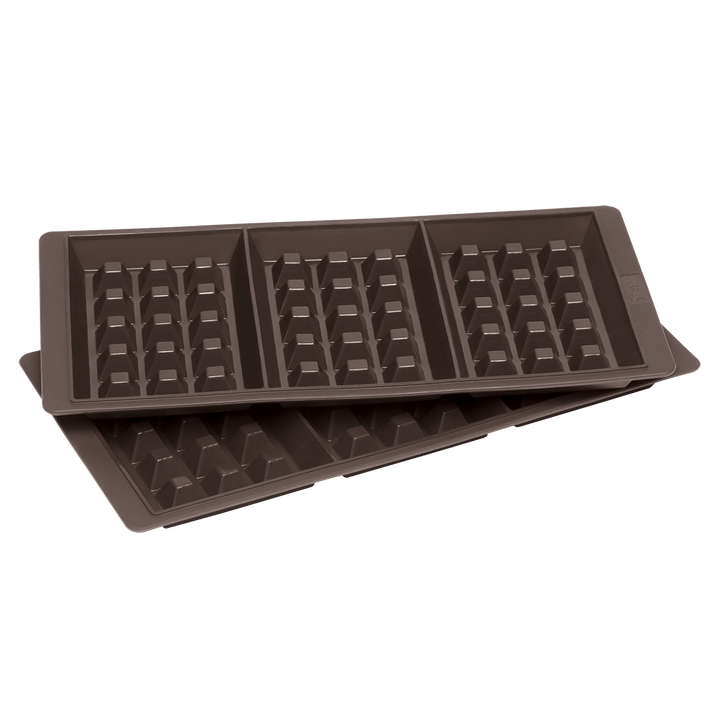 Silikon Waffelform 2er Set | LURCH FlexiForm für 6 Waffeln gleichzeitig | Antihaft Backform für Backofen und Mikrowelle