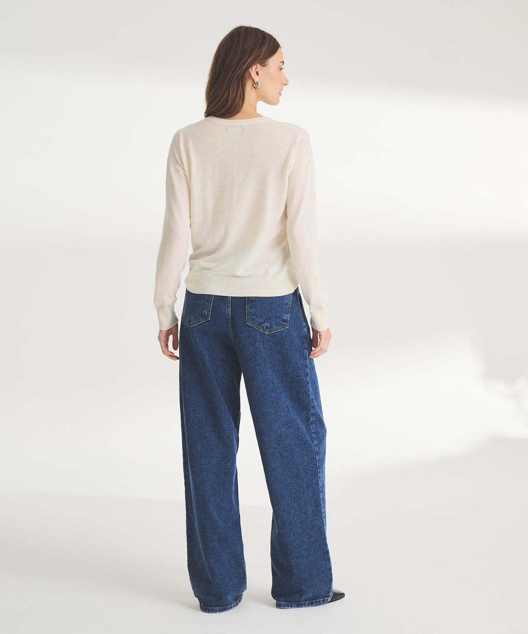 Damen Feinstrickpullover mit Rundhals | Leichter Strickpullover mit geradem Schnitt und weichen Bündchen für Alltag und Übergang