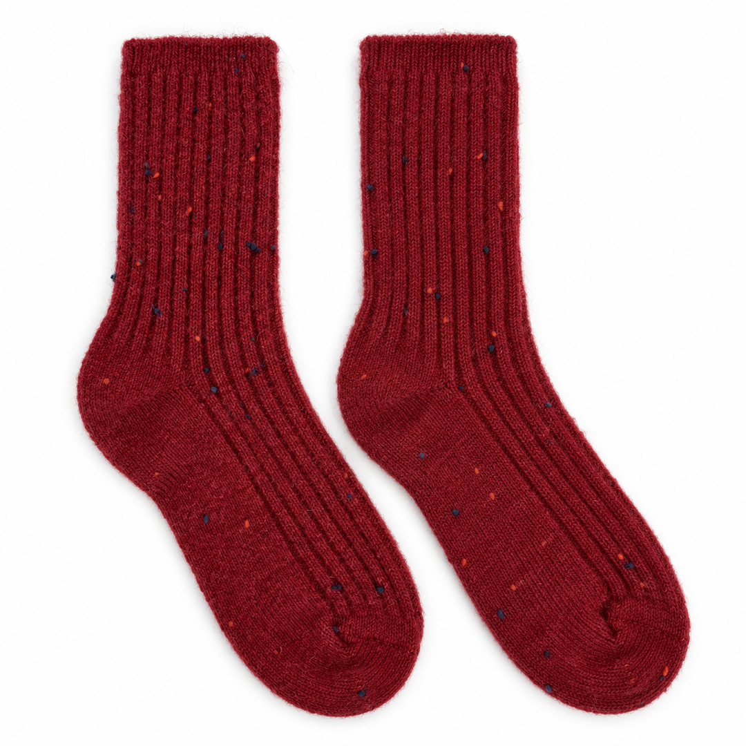 Wollsocken | Einfarbige Socken aus reiner Schurwolle für warme Füße zu Hause