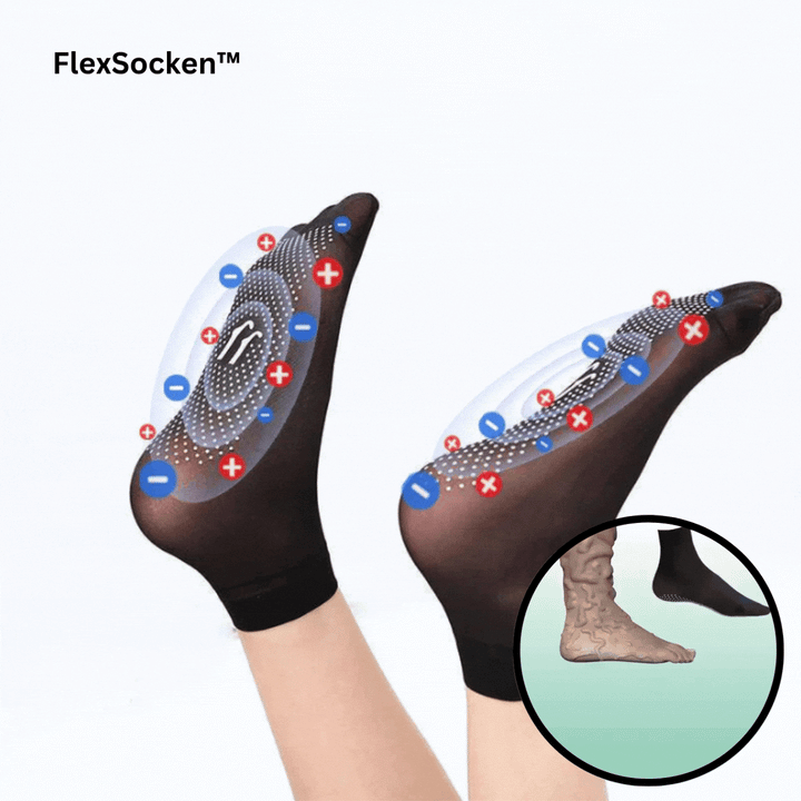 FlexSocks Ionic Stretch Socks 3-Pack (1+2 free) | Breathable &amp; elastic | Comfortable fit, all-day comfort | One size fits all