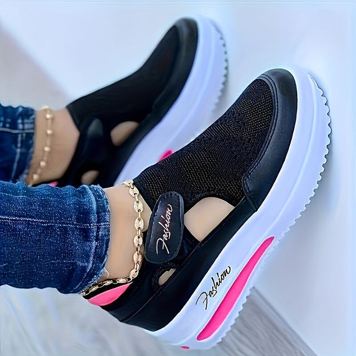 Damen Slip-On Sneaker aus Strickmaterial | Atmungsaktiv &amp; ultraleicht für Alltag | FlexiKnit Komfortschuhe