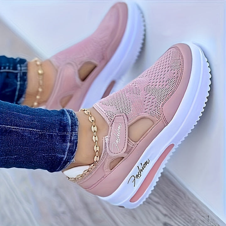 Damen Slip-On Sneaker aus Strickmaterial | Atmungsaktiv &amp; ultraleicht für Alltag | FlexiKnit Komfortschuhe