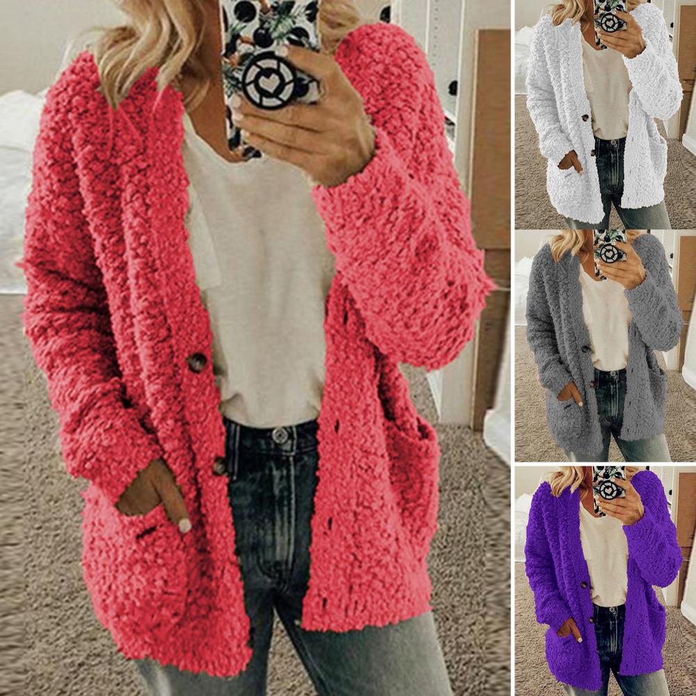 Damen Flausch-Cardigan | Weiche offene Strickjacke mit langen Ärmeln und bequemer Passform für Herbst und Winter