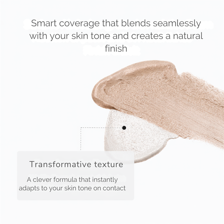 Foundation Stick Color-Adaptive &amp; Moisturizing | Makeup Stick with Integrated Brush | Natural Even Complexion | ElaraGlow