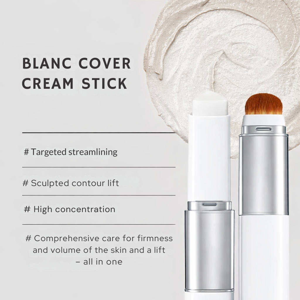 Foundation Stick Color-Adaptive &amp; Moisturizing | Makeup Stick with Integrated Brush | Natural Even Complexion | ElaraGlow
