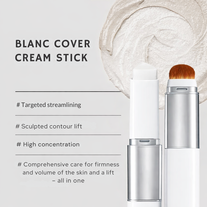 Foundation Stick Color-Adaptive &amp; Moisturizing | Makeup Stick with Integrated Brush | Natural Even Complexion | ElaraGlow