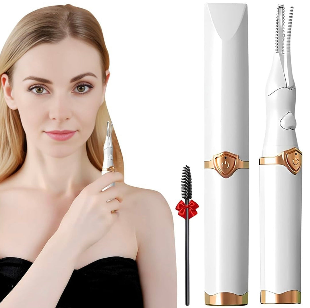 Elektrische Wimpernzange mit Heizfunktion | In 8 Sek. aufgeheizt | 3 Temperaturstufen (50–80°C), USB-wiederaufladbar, Anti-Verbrennschutz