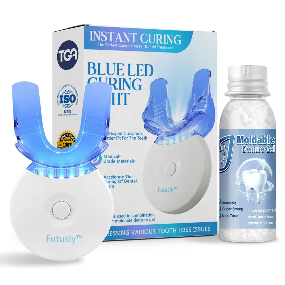 Futusly™ - Blau-Licht Aushärtungsgerät und Zahnprothesenmaterialien