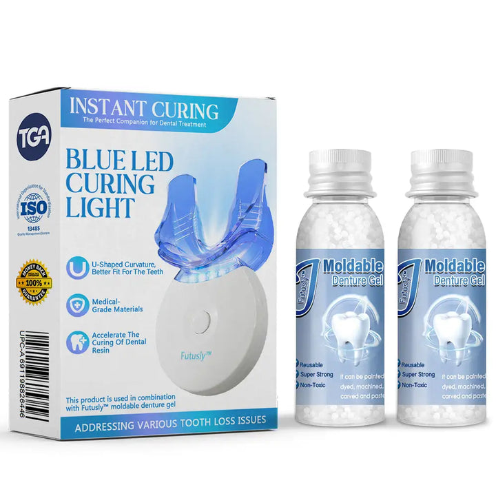 Futusly™ - Blau-Licht Aushärtungsgerät und Zahnprothesenmaterialien