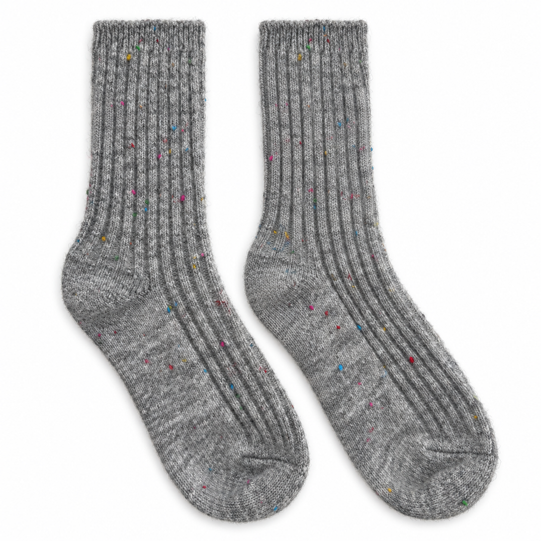 Wollsocken | Einfarbige Socken aus reiner Schurwolle für warme Füße zu Hause