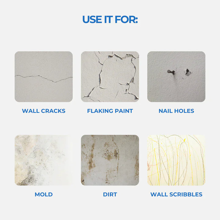 Wand-Reparaturpaste mit Dosierspitze | Trocknet in Minuten für nahtloses Finish | Für Gips, Beton &amp; gestrichene Wände | Sauber aufzutragen