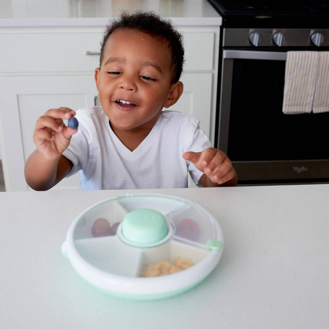 Snack Box for Kids with 5 Compartments | Rotating Snack Dispenser | Leak-Proof &amp; BPA-Free