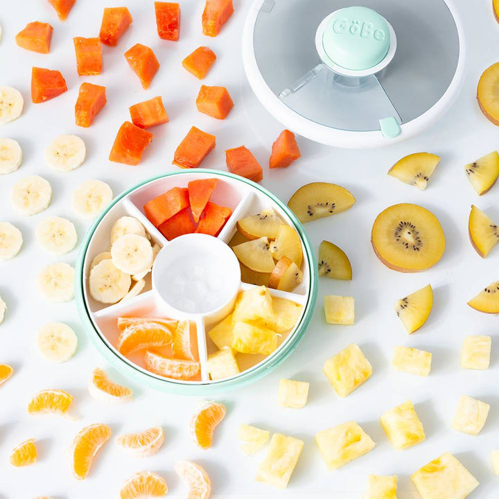 Snack Box for Kids with 5 Compartments | Rotating Snack Dispenser | Leak-Proof &amp; BPA-Free
